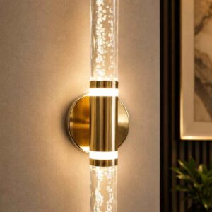 Luxury Crystal Bubble LED Wall Light – Gold Finish