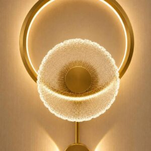Halo Crystal Modern LED Wall Light – Gold
