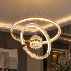 Luxury Crystal Ring LED Chandelier