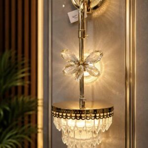 Luxury Crystal Flower Wall Light