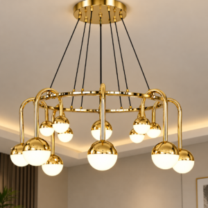 Modern Golden Globe Pendant Chandelier