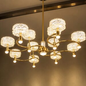 Luxury Golden Crystal Chandelier 12 light