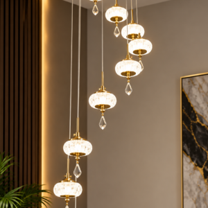 Luxury Golden Crystal Pendant Chandelier