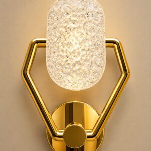Luxury Crystal Oval Gold Wall Light