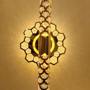 Luxury Golden Crystal Ring Wall Light