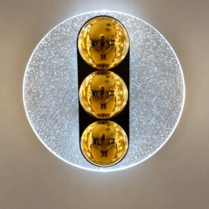 Modern Gold Triple Orb LED Wall Light