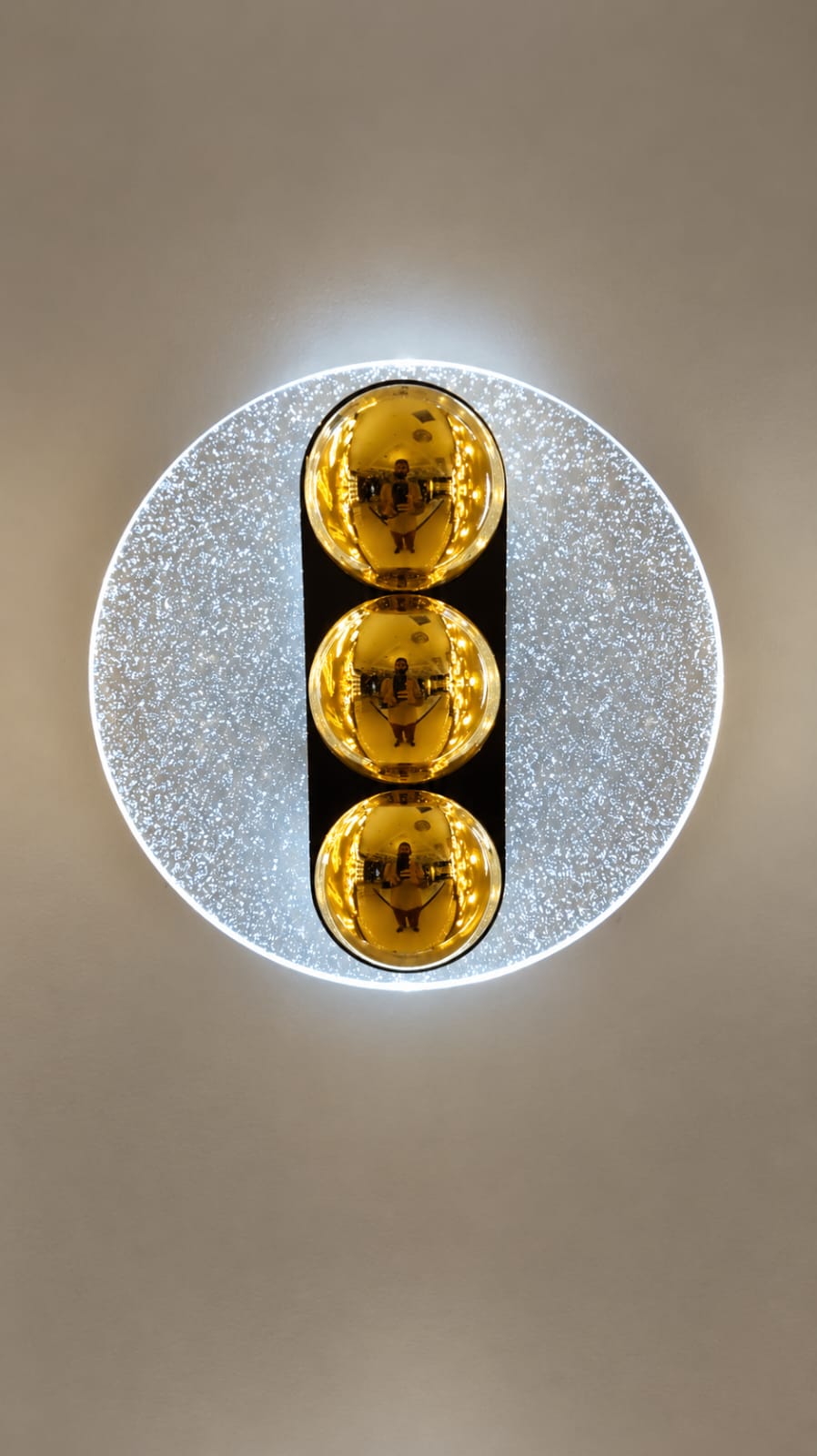 Modern Gold Triple Orb LED Wall Light