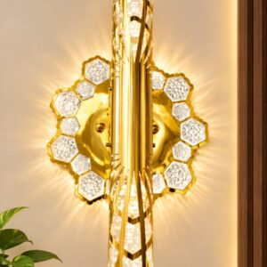 Luxury Golden Crystal Ring Wall Light