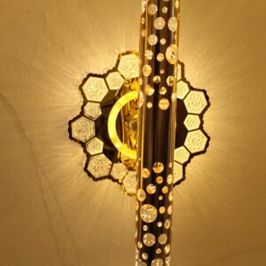 Luxury Golden Crystal Ring Wall Light