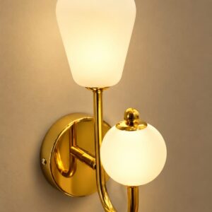 Modern Gold Double Globe Wall Light