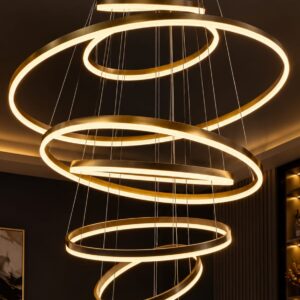 Luxury Modern Multi-Ring LED Chandelier