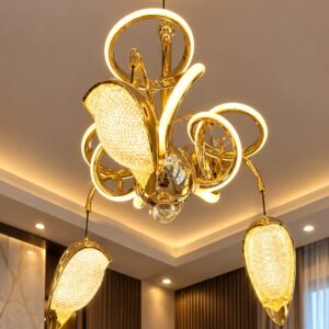 Luxury Gold Butterfly LED Chandelier