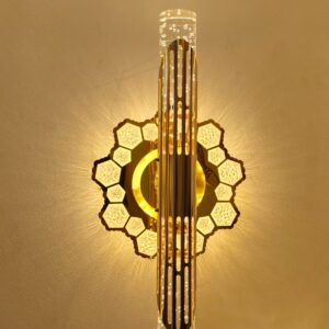 Luxury Golden Crystal Ring Wall Light