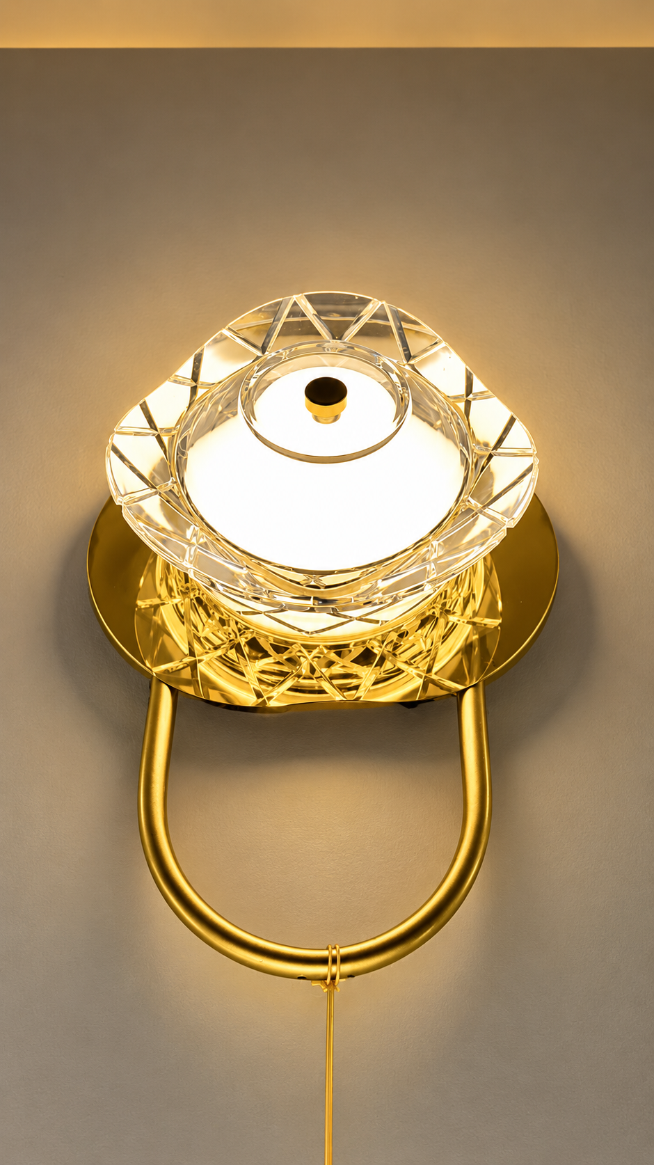 Luxury Gold Crystal Wall Light