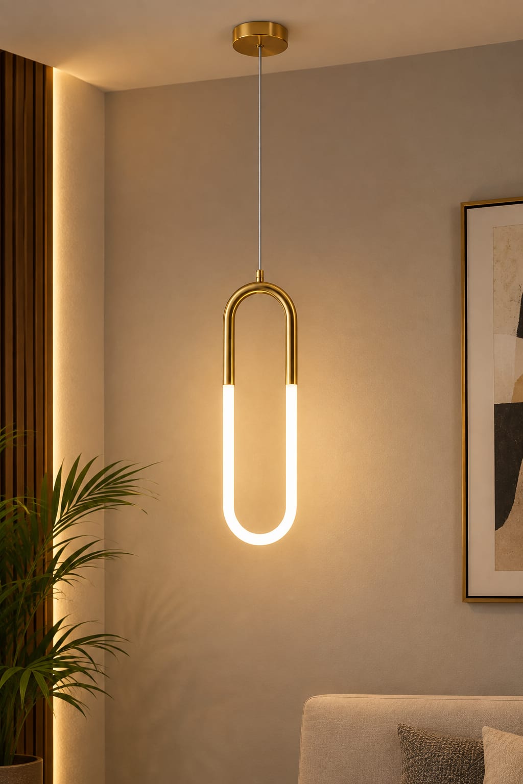 Modern U-Shaped LED Hanging Light