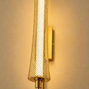 Modern Gold Mesh Tube Wall Light