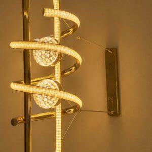Modern Gold Spiral LED Chandelier