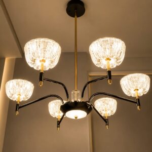 Modern 6-Light Crystal Globe Chandelier