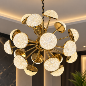 30-Light Modern Gold Chandelier